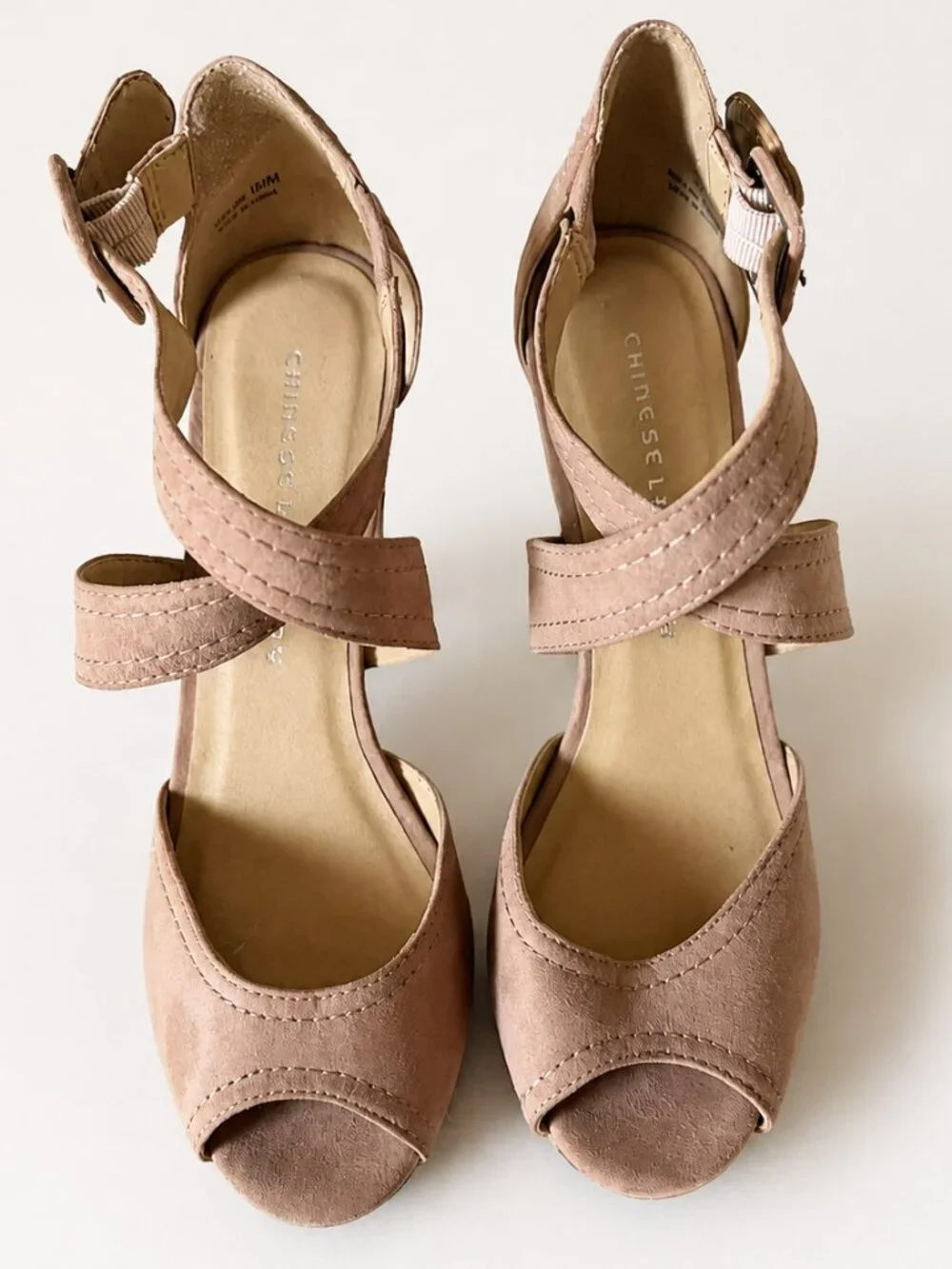Chinese Laundry All Access Dusty Taupe Block Heel Sandals Size 10M